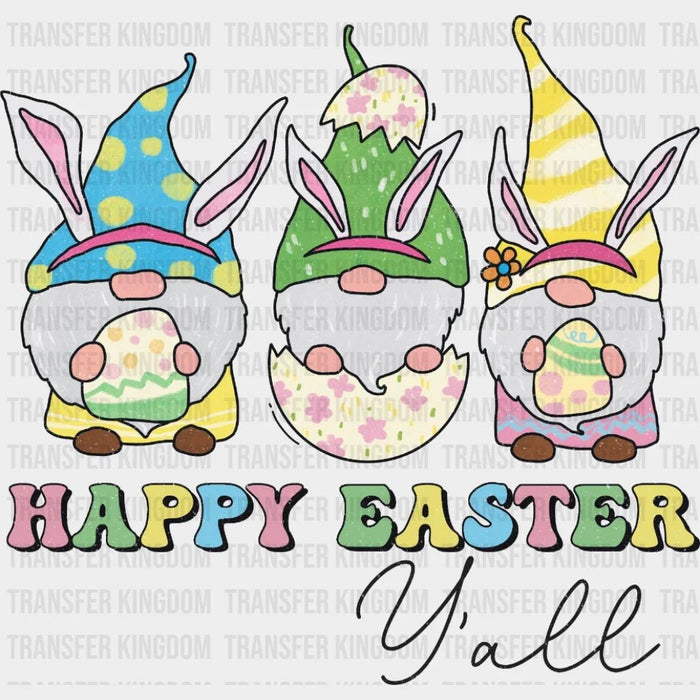 Happy Easter Y'all Gnomes Design- DTF heat transfer
