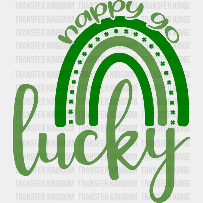 Happy Go Lucky Shamrock St. Patrick's Day Design - DTF heat transfer