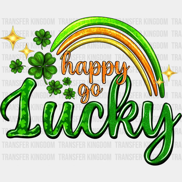 Happy Go Shamrock Lucky St. Patrick's Day Design - DTF heat transfer