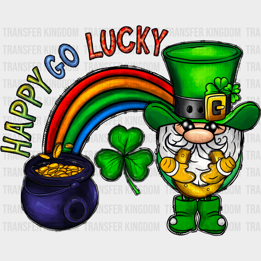 Happy Go Lucky St. Patrick's Day Design - DTF heat transfer - Transfer Kingdom