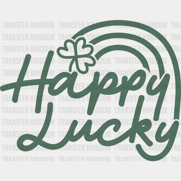Happy Shamrock Rainbow Lucky St. Patrick's Day Design - DTF heat transfer