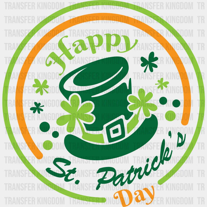 Happy St. Patrick's Day Hat Green Design - DTF heat transfer
