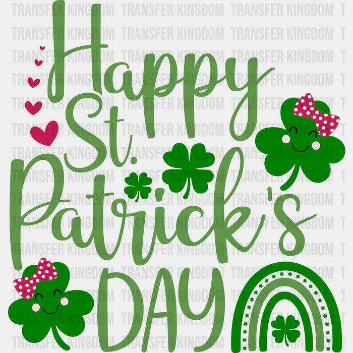 Heart Happy St. Patrick's Day Design - DTF heat transfer