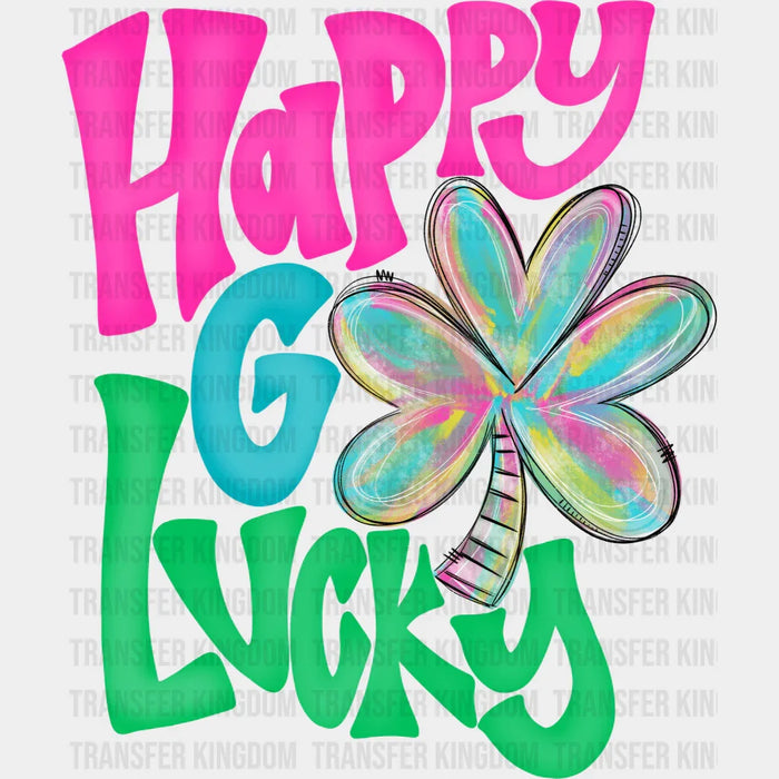 Happy G Lucky Clover St. Patrick's Day Design - DTF heat transfer