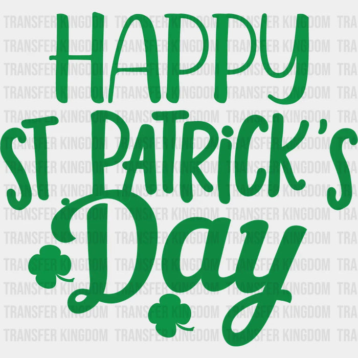 Clovers Happy St. Patrick's Day Design - DTF heat transfer