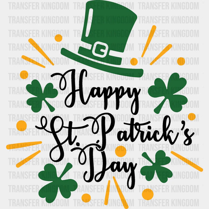 Happy St. Patrick's Day Dark Green Design - DTF heat transfer
