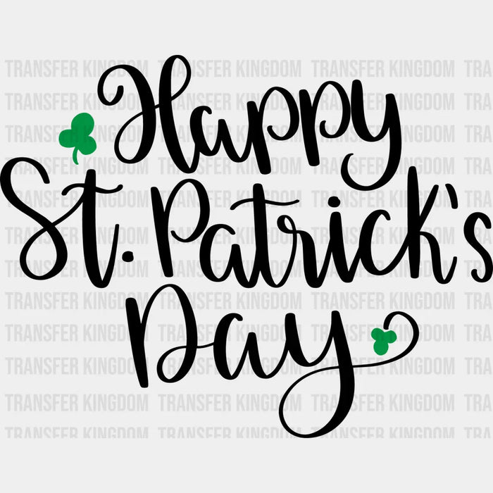 Shamrocks Happy St. Patrick's Day Design - DTF heat transfer