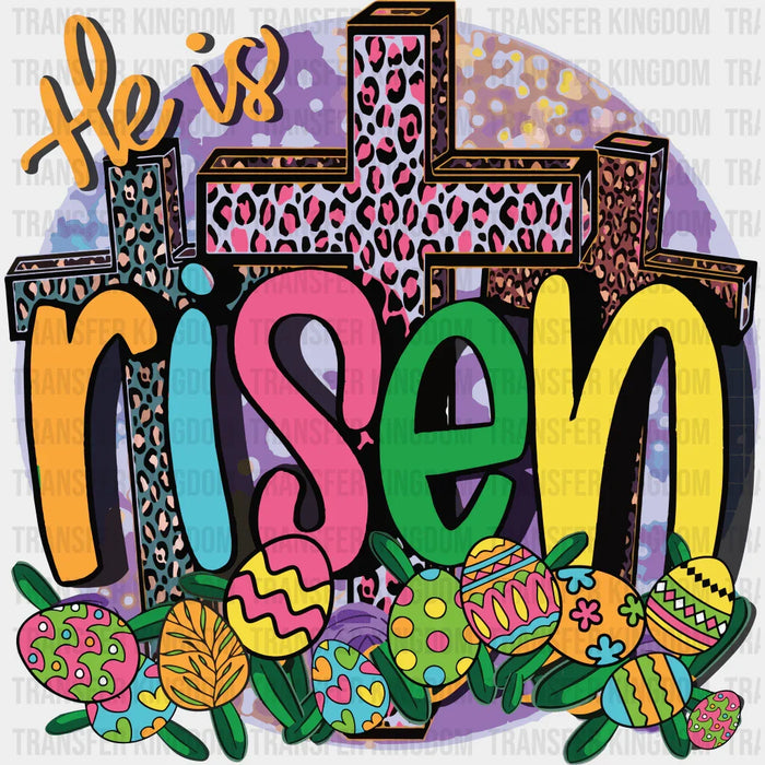 He Is Risen Easter Crosses Design - DTF heat transfer