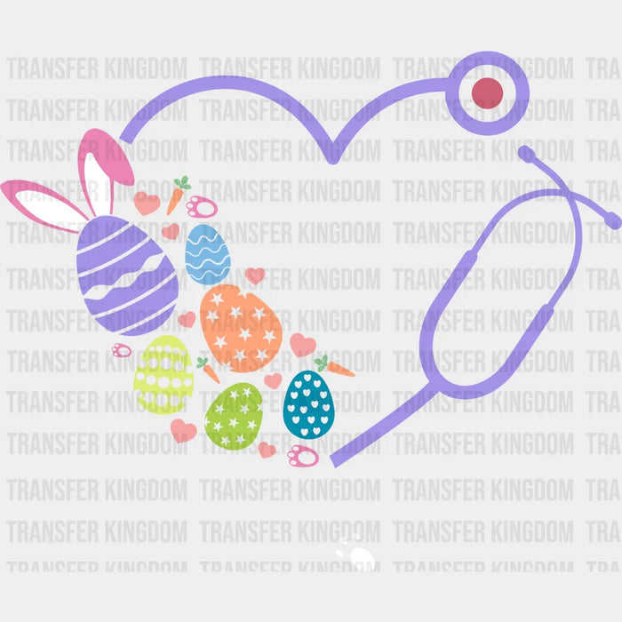 Heart Shape Nurse Easter Design - DTF heat transfer