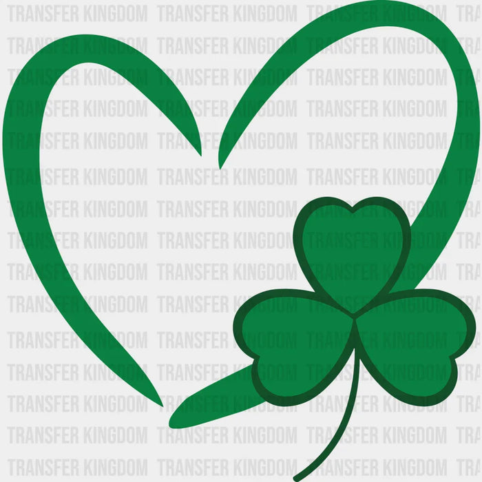 Heartfelt Shamrock Design - St. Patrick's Day DTF heat transfer