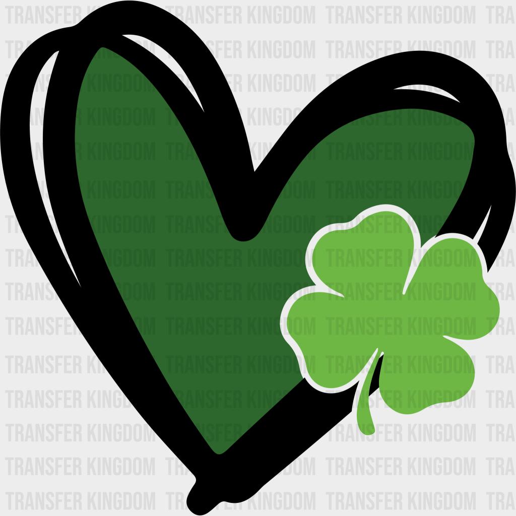 Heart St. Patrick's Day Design - DTF heat transfer - Transfer Kingdom