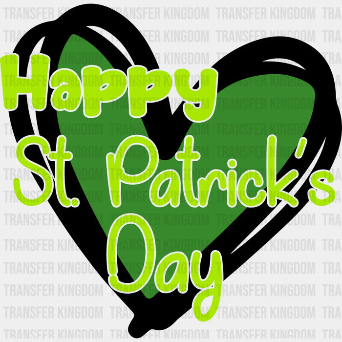 Heart Clover St. Patrick's Day Design - St. Patrick's Day DTF heat transfer