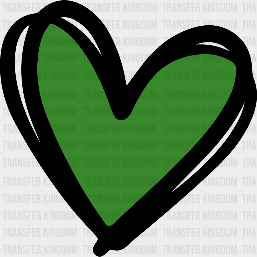 Heart St. Patrick's Day Design - DTF heat transfer - Transfer Kingdom