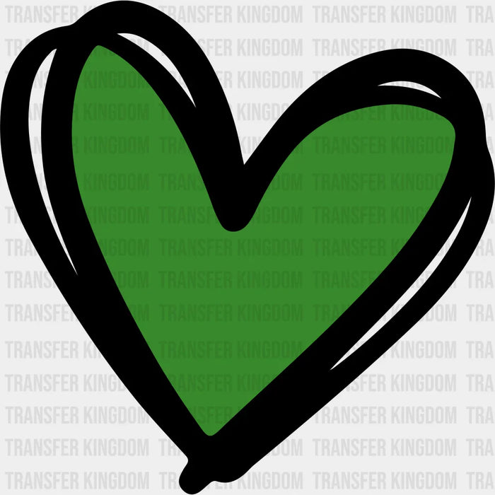 Green Heart St. Patrick's Day Design - DTF heat transfer