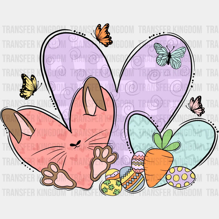 Hearts Easter Design - DTF heat transfer