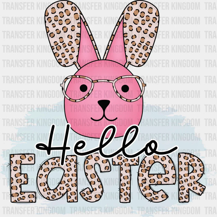 Hello Easter Bunny With Glasses Design - DTF heat transfer