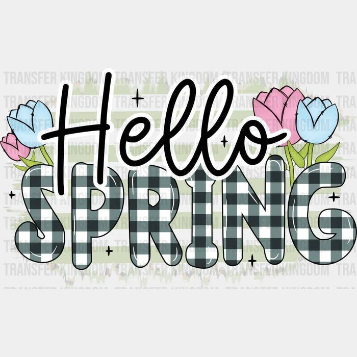 Hello Spring Roses Easter Design - DTF heat transfer