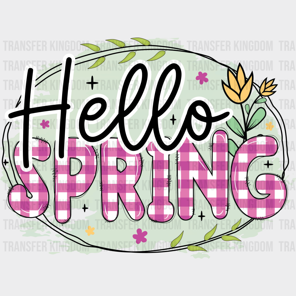 Hello Spring Easter Design - DTF heat transfer - Transfer Kingdom