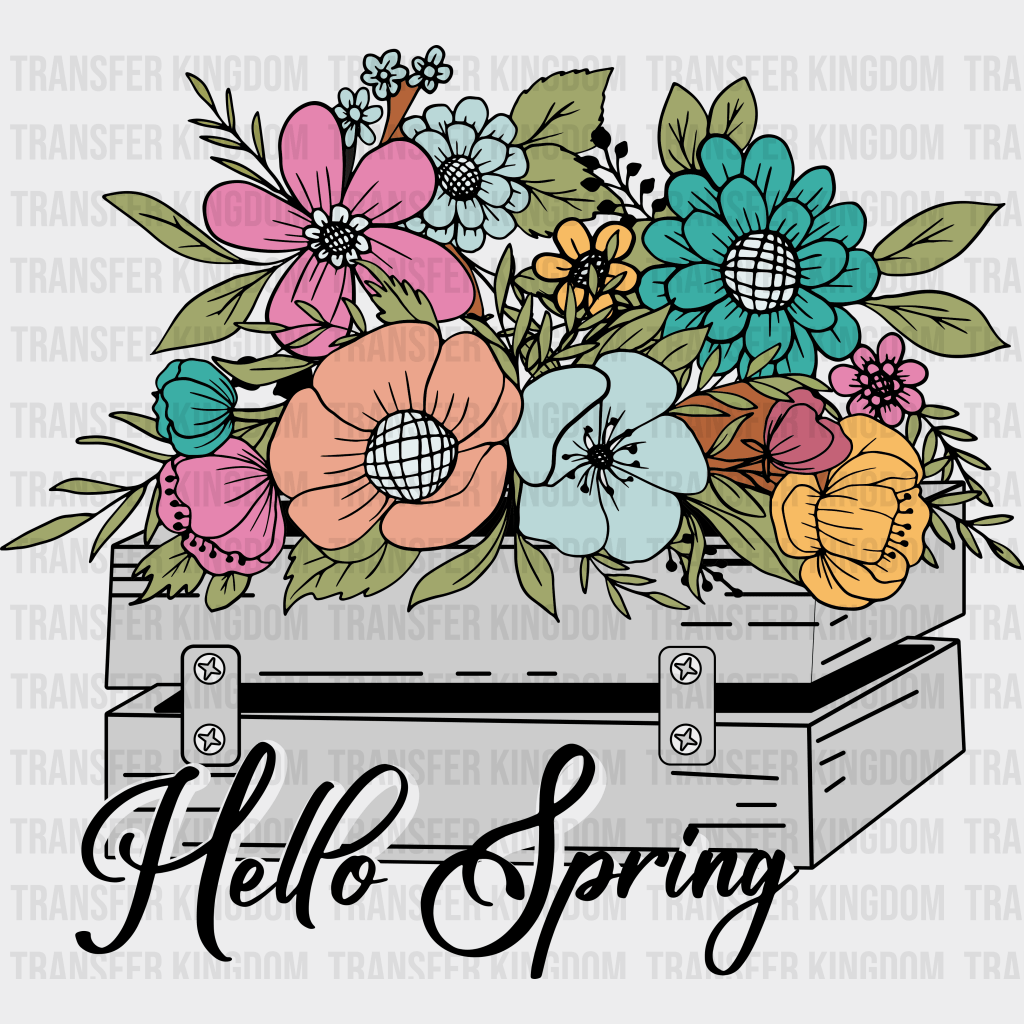 Hello Spring Easter Design - DTF heat transfer - Transfer Kingdom