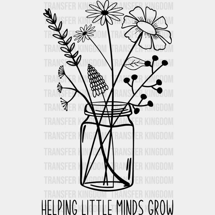 Helping Little Minds Grow 100 Days Of School Design - DTF heat transfer