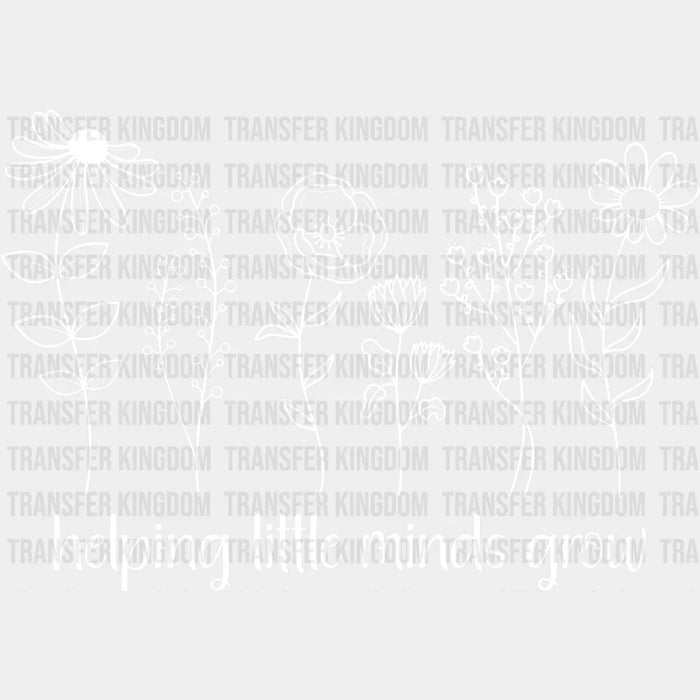 Helping Little Minds Grow 100 Days School Design - DTF heat transfer