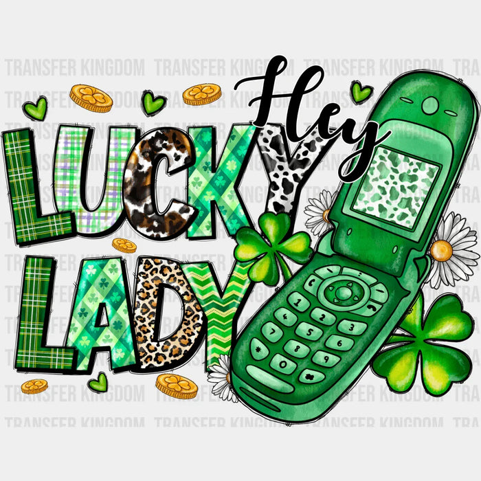 Hey Lucky Daddy St. Patrick's Day Design - DTF heat transfer