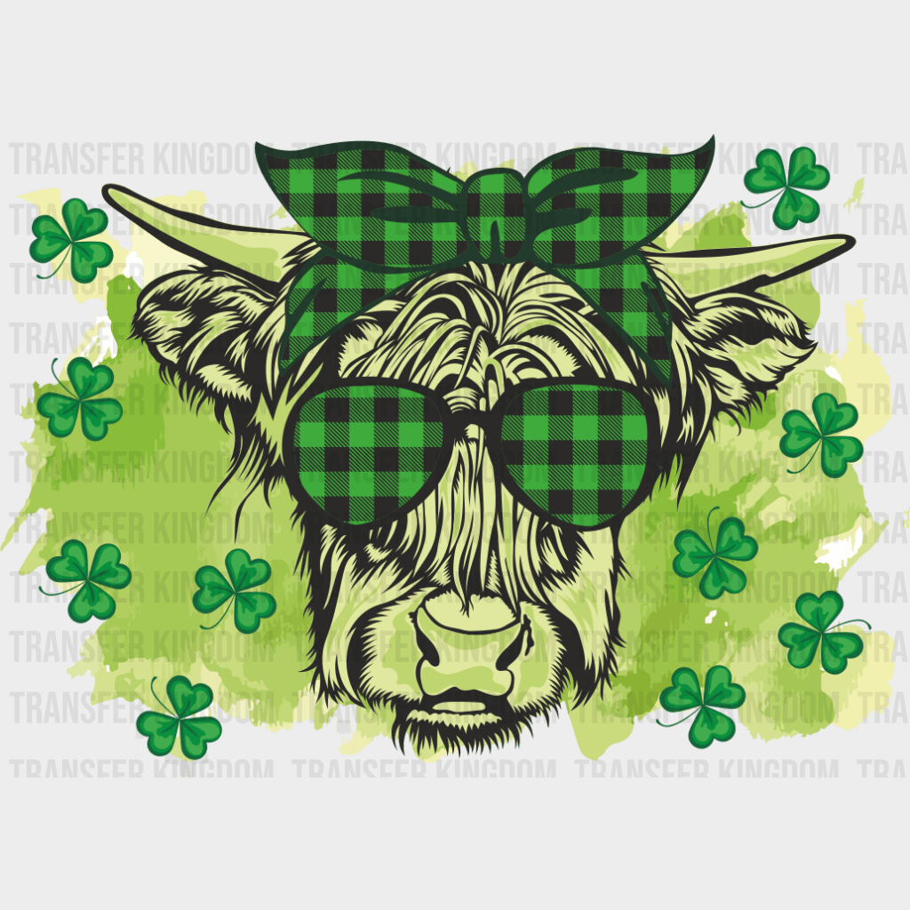 Highland Cattle St. Patrick's Day Design - DTF heat transfer