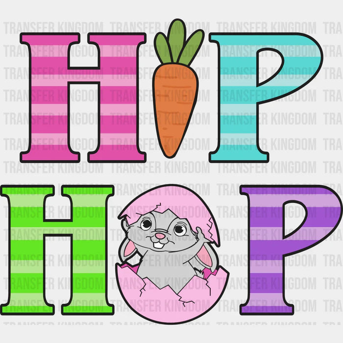 Hip Hop Easter Bunny In A Egg Design - DTF heat transfer