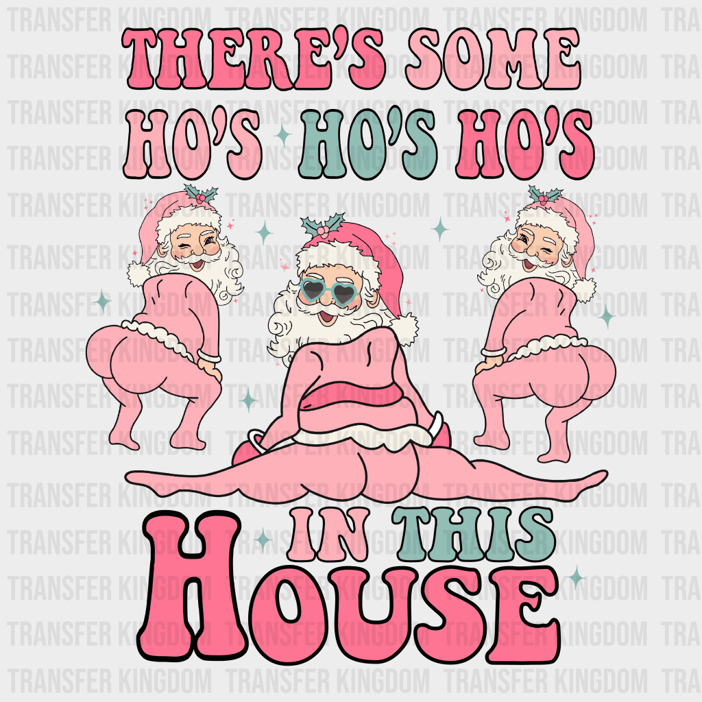 Ho Hos In This House Christmas Design - Dtf Heat Transfer