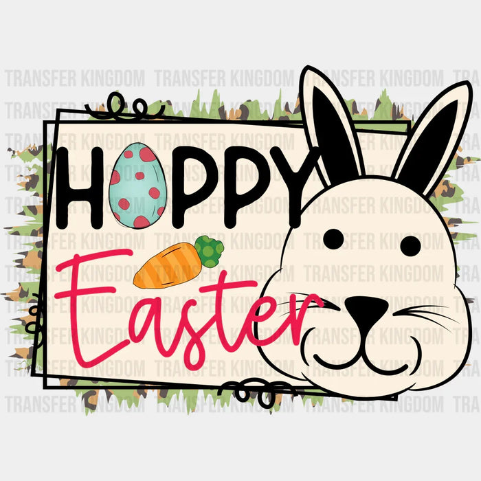 Hoppy Easter Bunny Face Design - DTF heat transfer