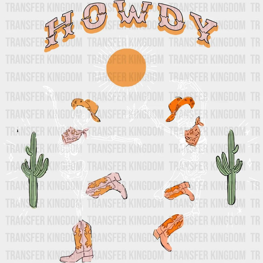 Howdy Dancing Skeletons Design - Dtf Heat Transfer