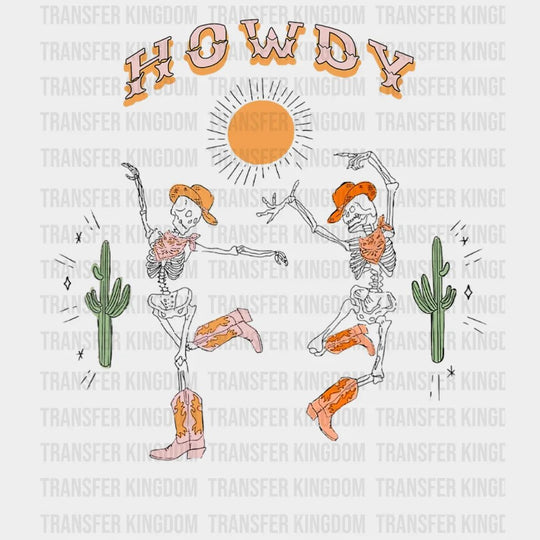 Howdy Dancing Skeletons Design - Dtf Heat Transfer