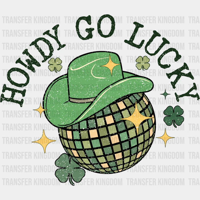 Howdy Go Luck St. Patrick's Day Design - DTF heat transfer