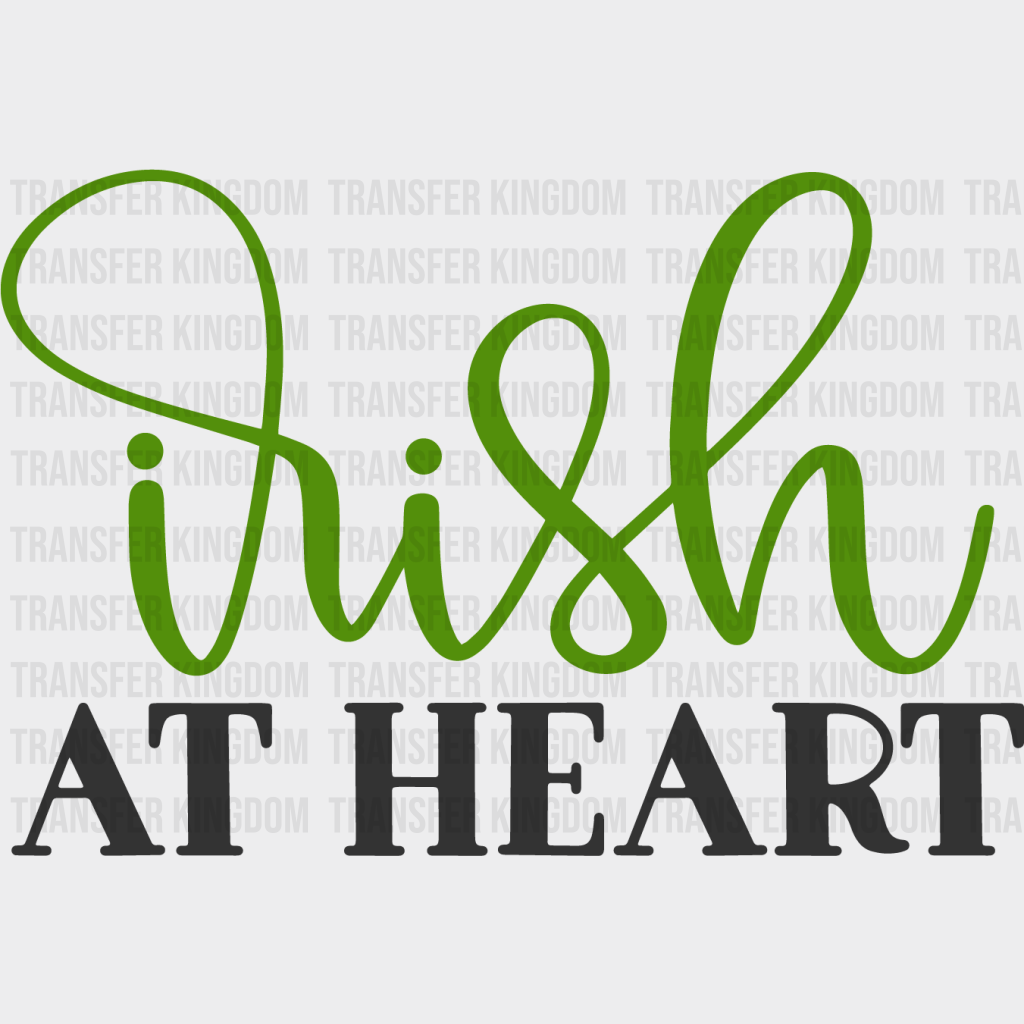 Irish Heart St. Patrick's Day Design - DTF heat transfer - Transfer Kingdom