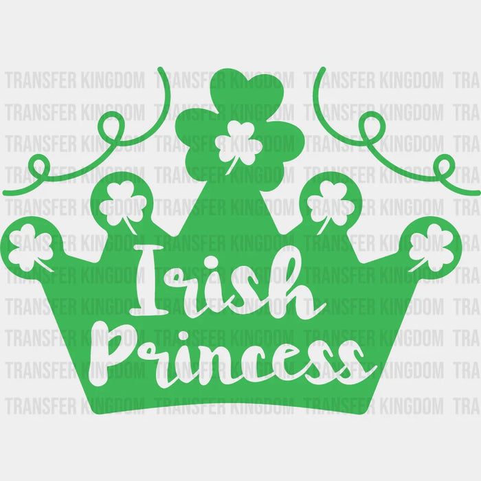 Irish Princess St. Patrick's Day Green Tiara Design - DTF heat transfer