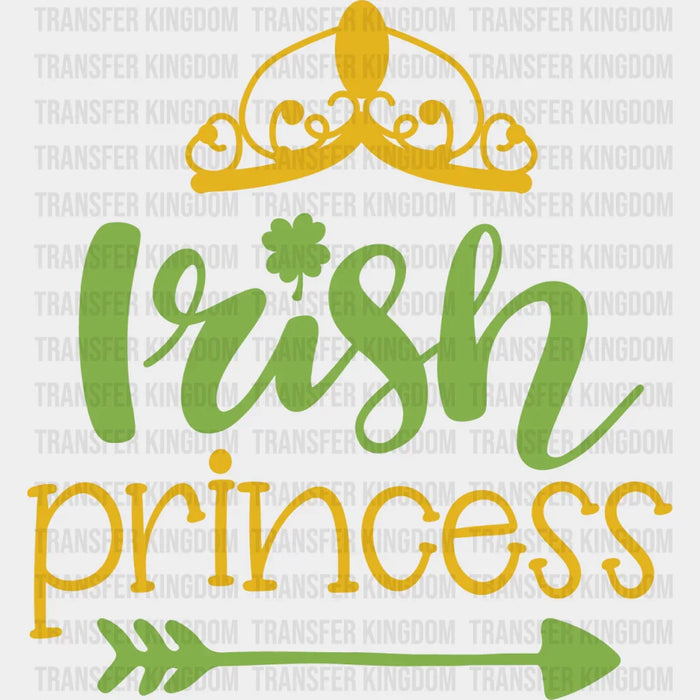 Irish Princess St. Patrick's Day Yellow Tiara Design - DTF heat transfer