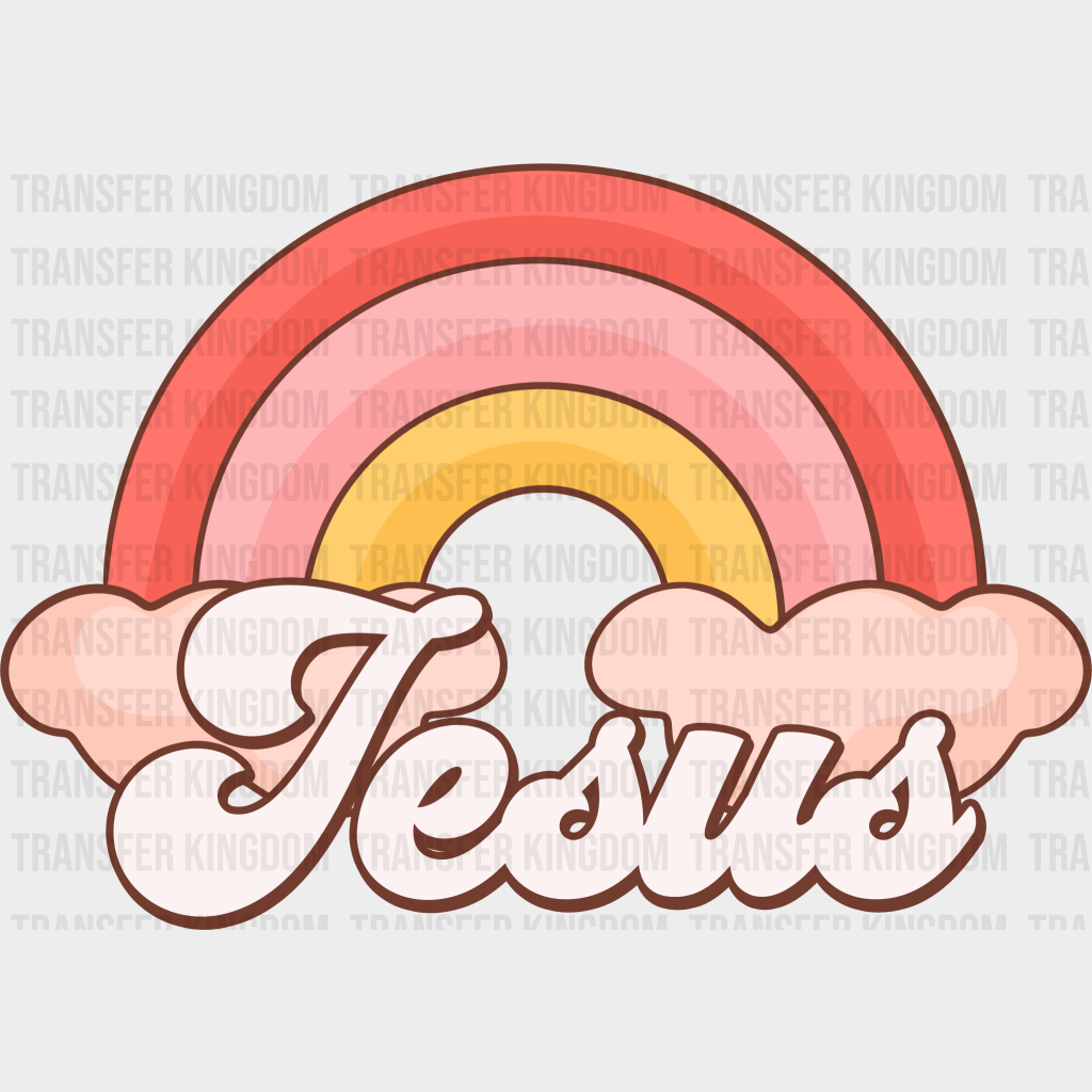 Jesus Rainbow Easter Design - DTF heat transfer - Transfer Kingdom