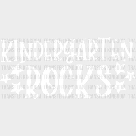 Kindergarten Rocks 100 Days Of School Design - DTF heat transfer - Transfer Kingdom