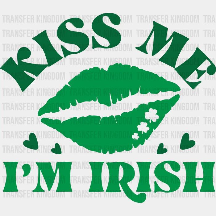 Kiss Me I'm Irish Lips St. Patrick's Day Design - DTF heat transfer