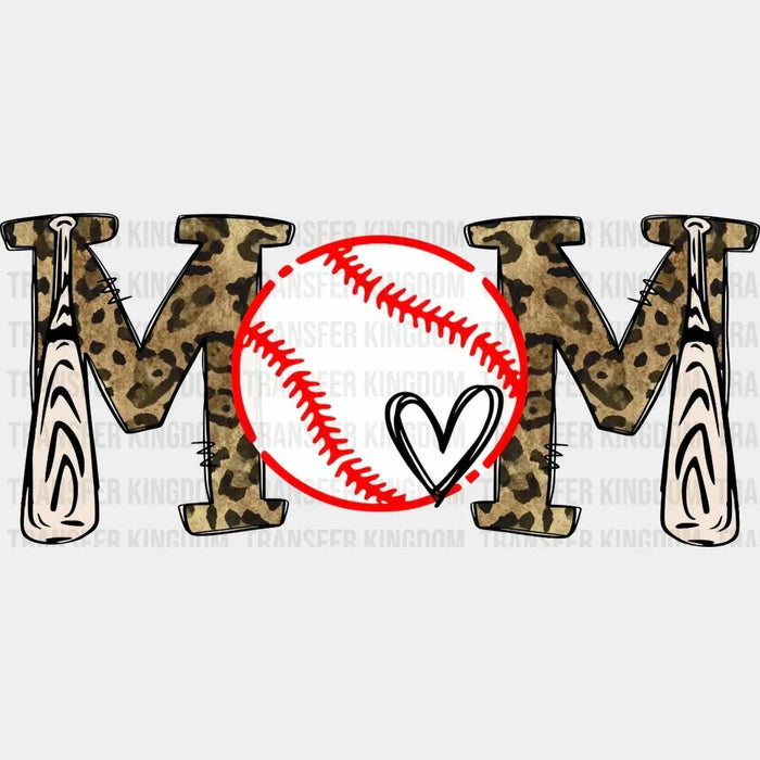 Leopard Baseball Mom - Sports Fan - Baseball Lover Mom - Design - DTF heat transfer