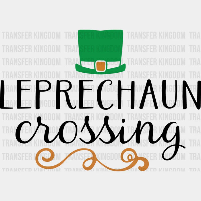 Leprechaun Crossing St. Patrick's Day Hat Design - DTF heat transfer