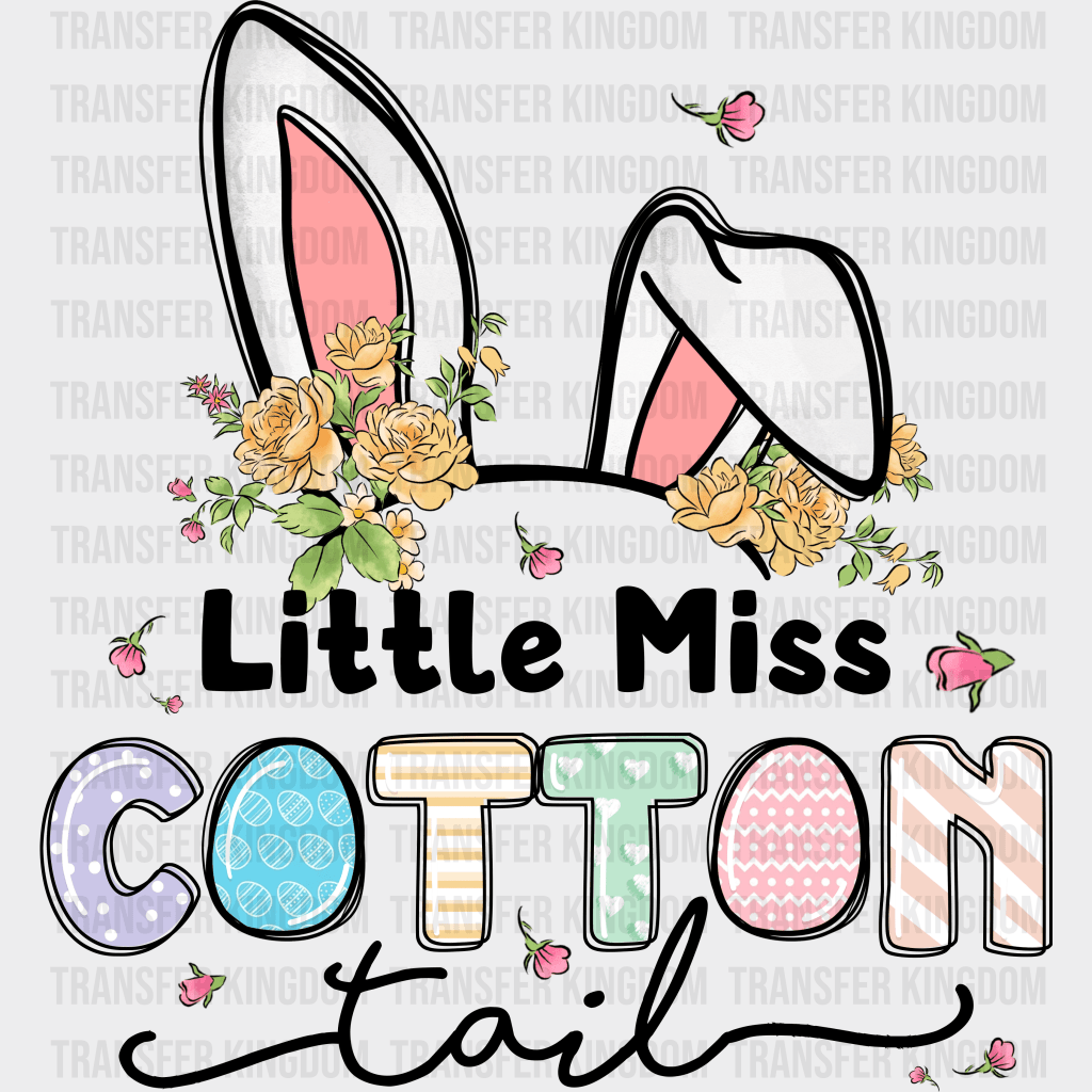 Little Miss Cotton Tail Easter Design - DTF heat transfer - Transfer Kingdom