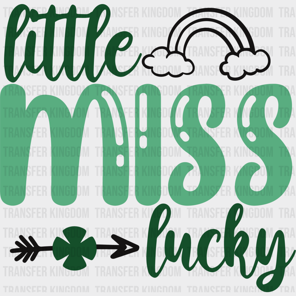 Little Miss Lucky St. Patrick's Day Design - DTF heat transfer - Transfer Kingdom