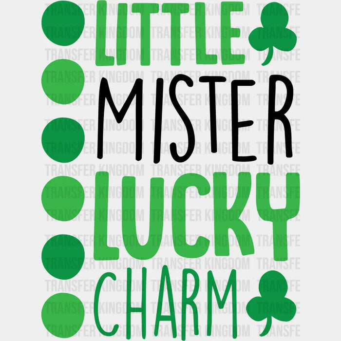 Little Mister Lucky Charm St. Patrick's Day Design - DTF heat transfer