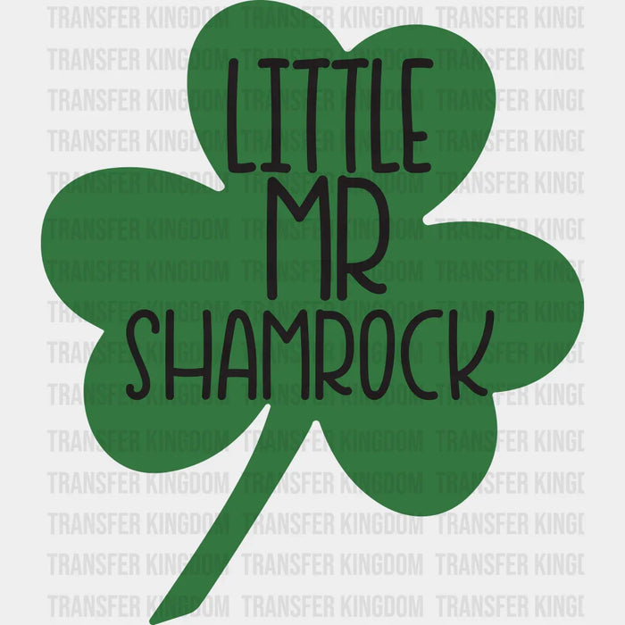 Little MR Shamrock Back St. Patrick's Day Design - DTF heat transfer