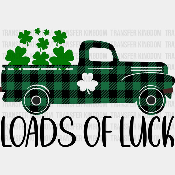 Loads Of Luck Shamrock Truck St. Patrick's Day Design - DTF heat transfer