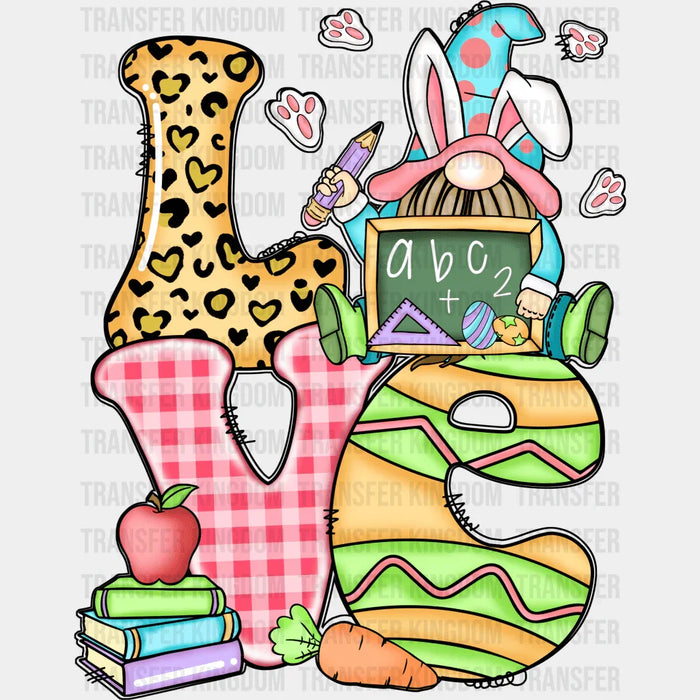 LOVE Gnomie Easter Books Design - DTF heat transfer