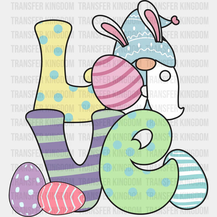 LOVE Gnomie Easter Design - DTF heat transfer