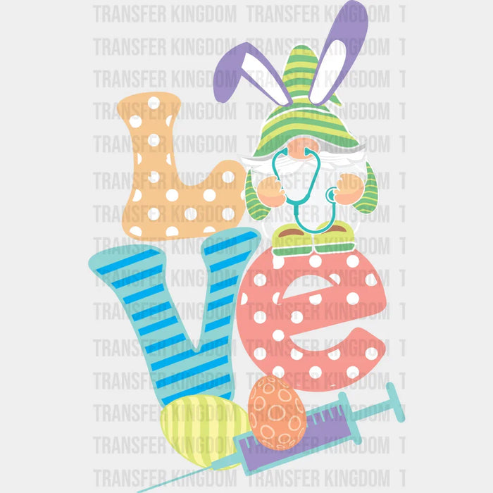 LOVE Easter Syringe Design - DTF heat transfer
