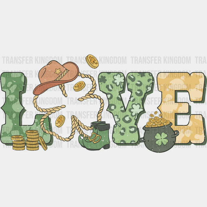 LOVE St. Patrick's Day Design - St. Patrick's Day DTF heat transfer
